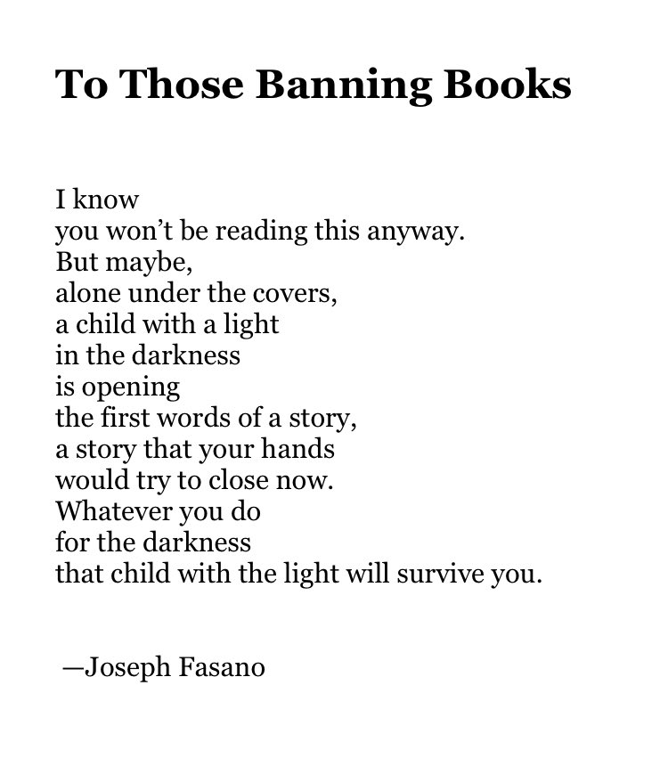 This is the only poem for which I've ever received h*te-mail.  But I'm going to keep sharing it and hoping it grows wings.