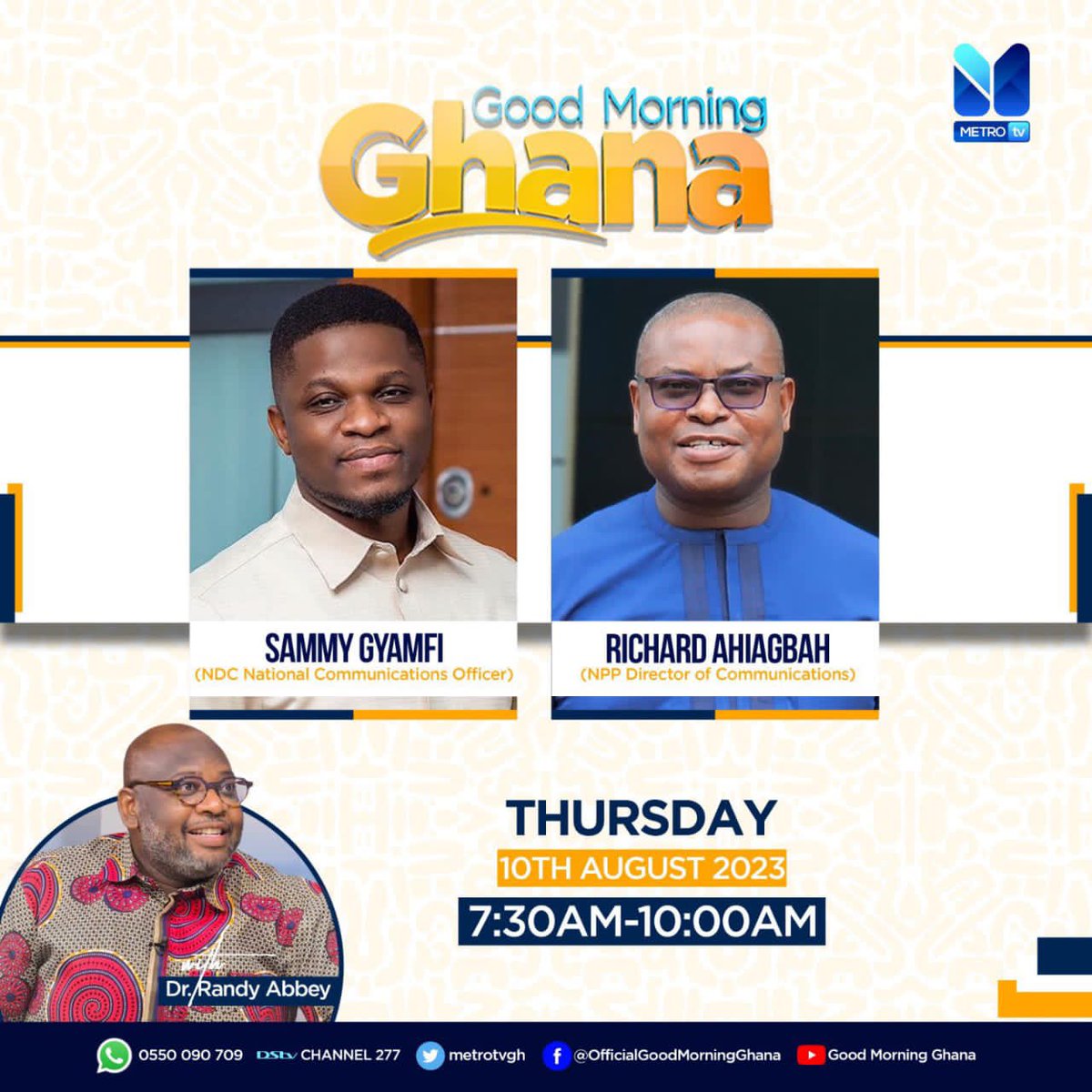 BoatengPrisca1's tweet photo. My able director will be on Good morning Ghana tomorrow @ metro tv 
Let’s make time to watch https://t.co/bI6aDGxQvx