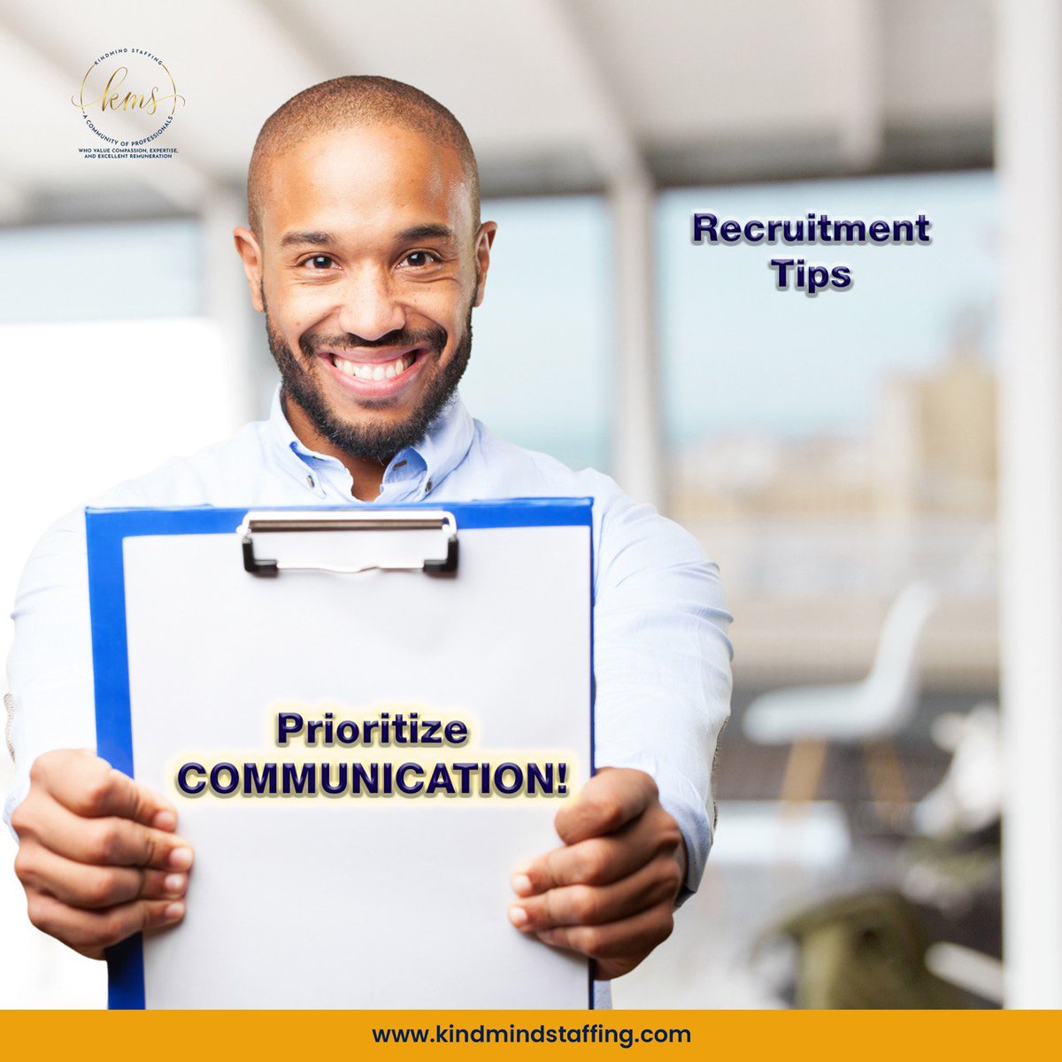 Prioritize COMMUNICATION! 

Clear and open communication with clients and candidates is the key to success. It builds trust, manages expectations, and leads to better outcomes for everyone involved. 🤝💼

#RecruitmentTips #NursingStaffing #CommunicationMatters