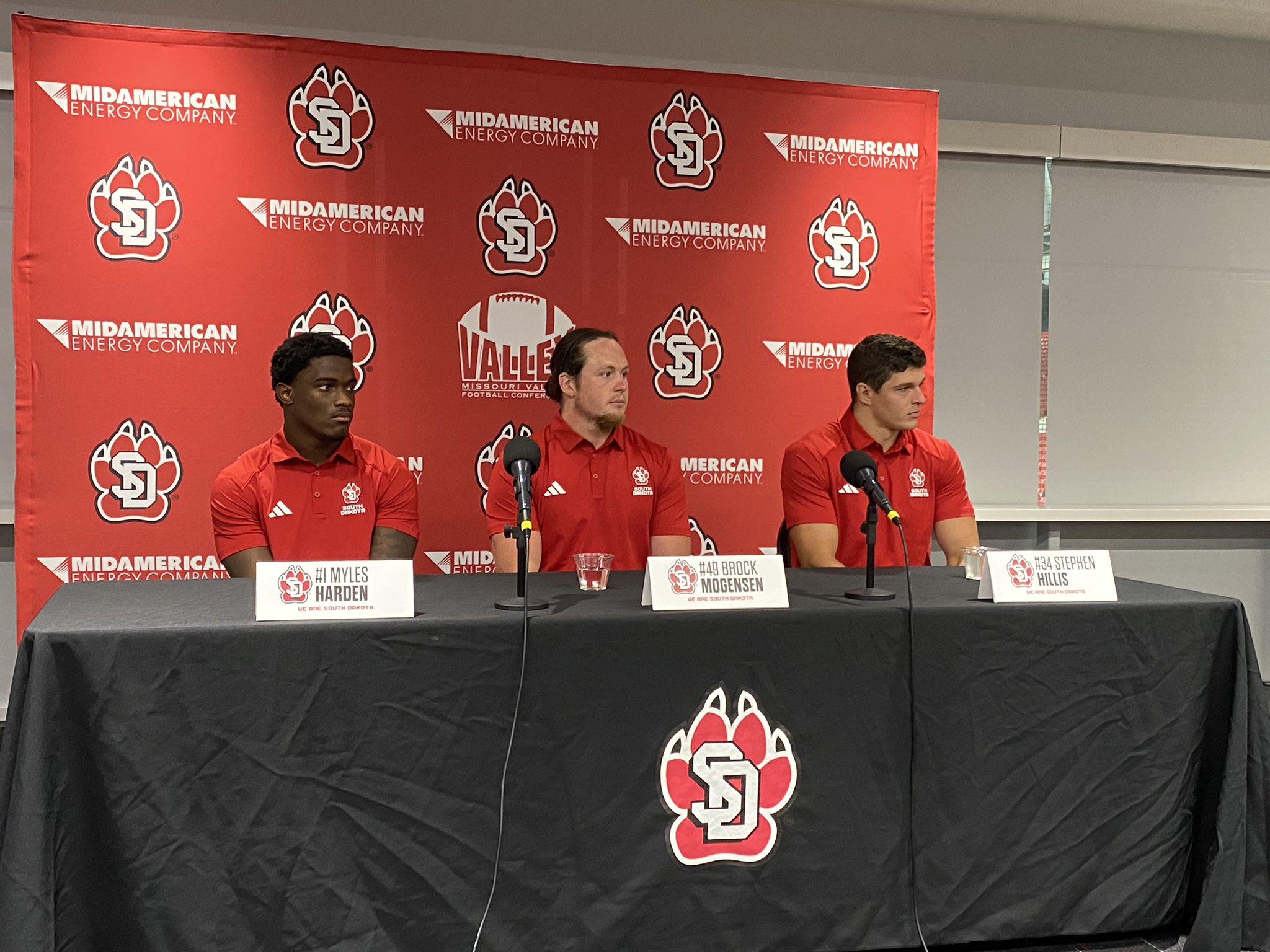 John Thayer on Twitter: "South Dakota captains and head coach Bob Nielson met with the media today for media day. Coyote captains are CB Myles Harden, LB Brock Mogensen, LB Stephen Hillis,