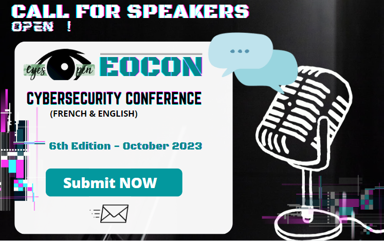 237hackers's tweet photo. 🔥 Are you a cybersecurity professional ?
🔥 Do you have an interesting topic, an innovation or an experience to share ?

🔉 Make your voice heard at the 6th edition of our cybersecurity conference: #EOCON2023 😃

➡️ https://t.co/M6tBX1LC9Q
 
#security #hacking #eocon #eoctf https://t.co/7j8DCyjLlt
