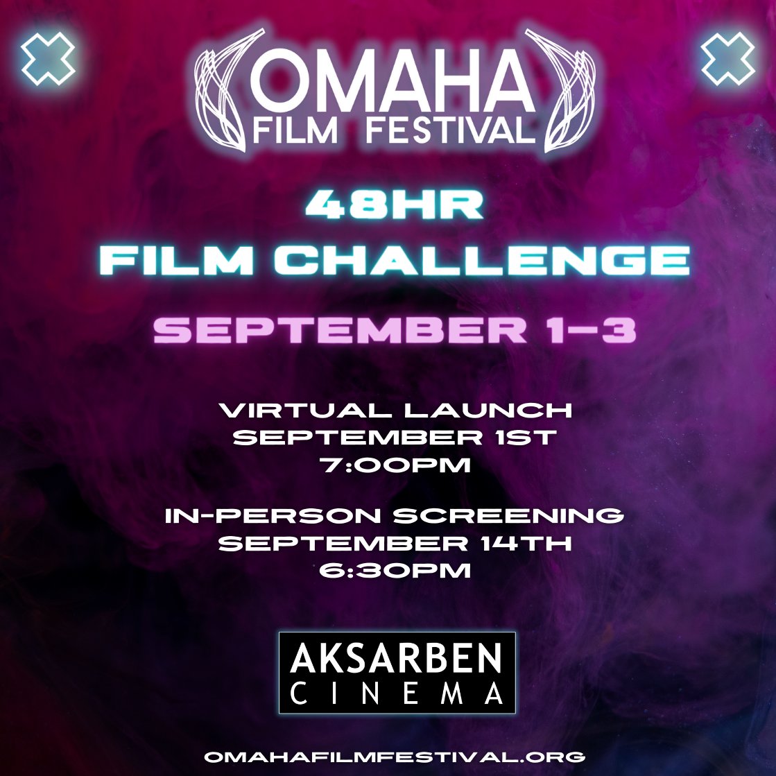 Ladies and Gentlemen, start your cameras! The Omaha Film Festival is hosting a 48 Hour Film Challenge to spark creativity and collaboration among local creatives. See our Facebook page for official rules and registration link!
