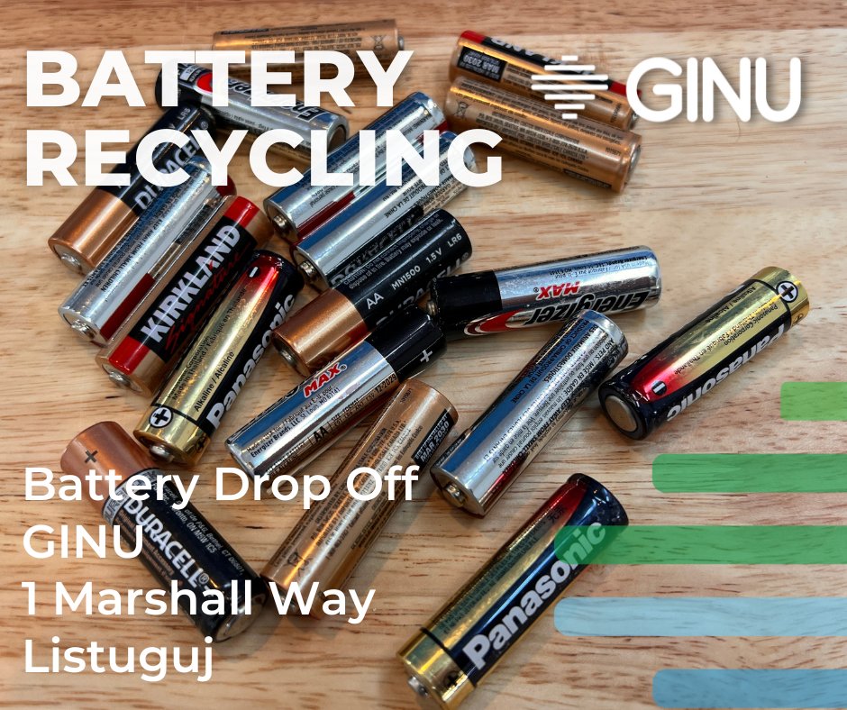 Gespe’gewa’gi Institute of Natural Understanding (@thegmrc) on Twitter photo Did you know?   GINU runs a battery recycling program. We accept household batteries (no car batteries) and old cell phones. You can drop off your items at 1 Marshall Way in Listuguj.   Thank you for your efforts in helping leave a lighter footprint on Mother Earth! Did you know?   GINU runs a battery recycling program. We accept household batteries (no car batteries) and old cell phones. You can drop off your items at 1 Marshall Way in Listuguj.   Thank you for your efforts in helping leave a lighter footprint on Mother Earth!