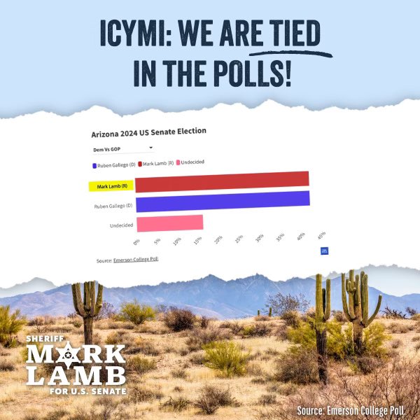 The road to retaking the Senate majority runs right through Arizona. Join my campaign today: secure.winred.com/mark-lamb-for-…