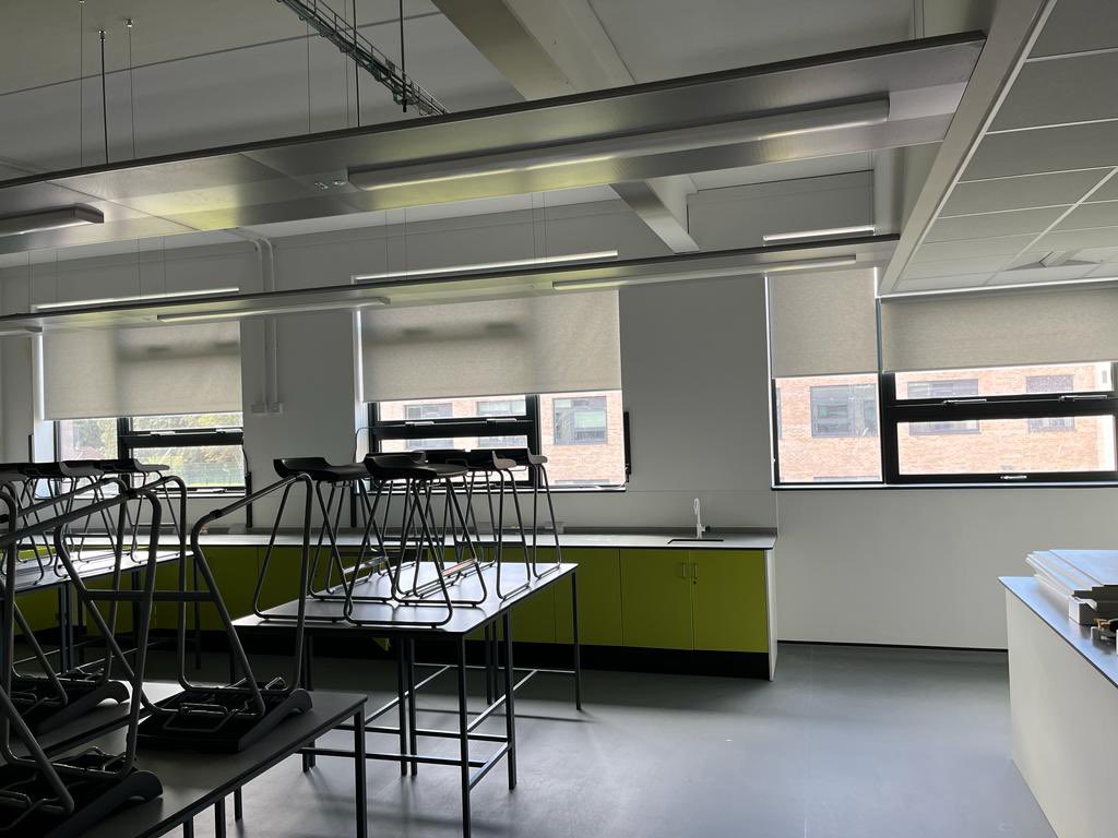 bbswindowblinds's tweet photo. Circa 190 roller blinds installed in yet another brand new school built in Salford.

Just some high level motorised rollers left to install in good time for the new school year. https://t.co/RNletU1ccA