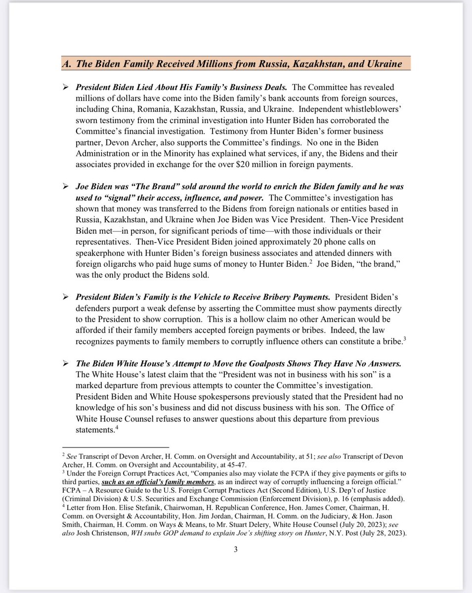 Over $20 million in payments from foreign sources to the Biden family and associates from Russia, Kazakhstan, and Ukraine during Joe Biden’s Vice Presidency. James Comer’s House Oversight Committee followed the money: