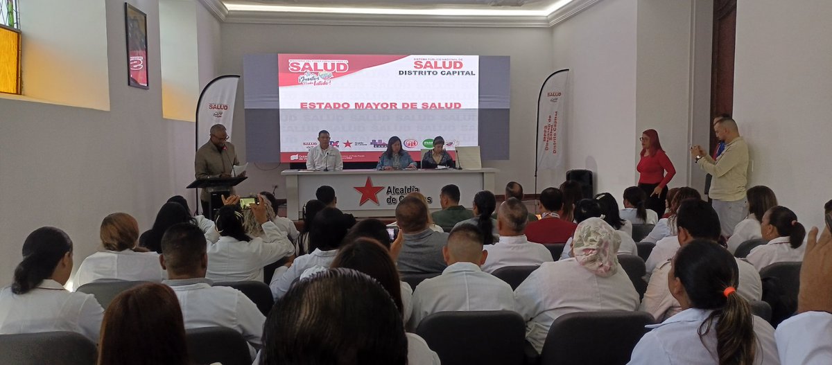 Directores de Hospitales y Asic de Ccs en masiva Participación en el encuentro: "Estado Mayor de Salud" cumpliendo con los lineamientos de nuestra Ministra de Salud Dra. Magaly Gutiérrez

#juntosporcadalatido
@mppssalud_vzla
@redambulatoriadsdc