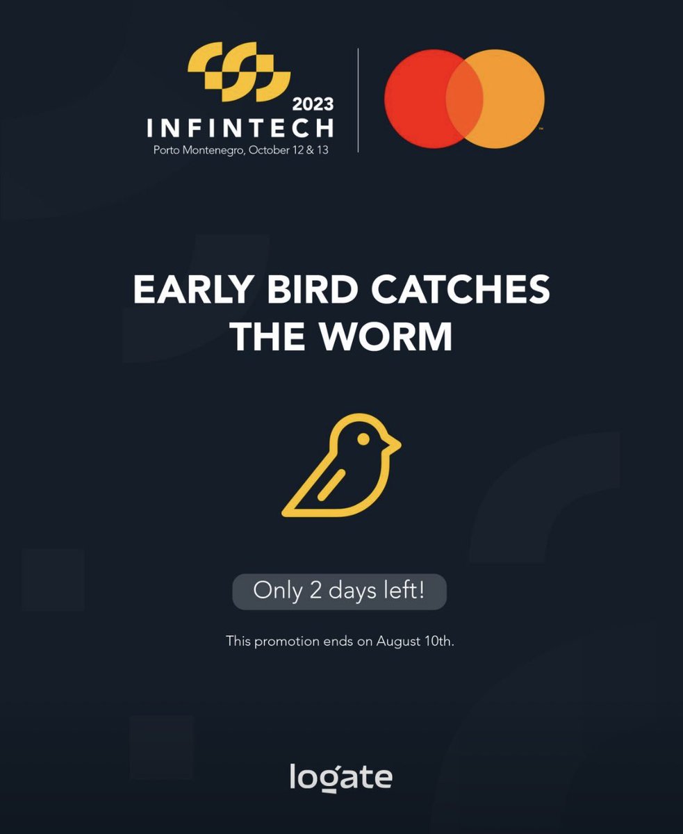 ananives's tweet photo. Imate još samo dva dana da nabavite ulaznice po promo cijeni (i ne propustite priliku da me slušate dva dana). 🙈

#INFINTECH is the upcoming fintech conference organized by the Logate team.

🎟️ Claim Early Bird Discount 👉 https://t.co/r3XxYMEtAT

#fintech #banking #openbanking https://t.co/lA7f2htlyw