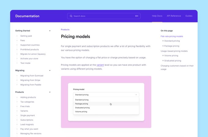 We're close to launching usage-based billing at @lmsqueezy and I'm just about done with the docs ✨  I