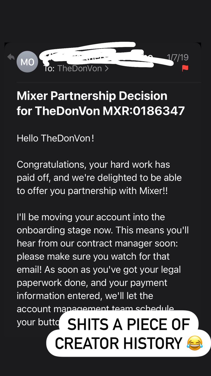 DonVon73's tweet image. When I knew dreams could come true 😂 I’m grateful to be apart of Creator History, fuck it! #MixerPartner