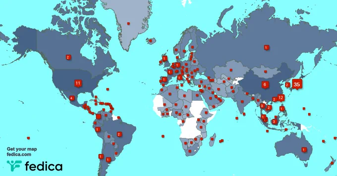 I have 178 new followers from Spain, and more last week. See fedica.com/!Shirosaba_47