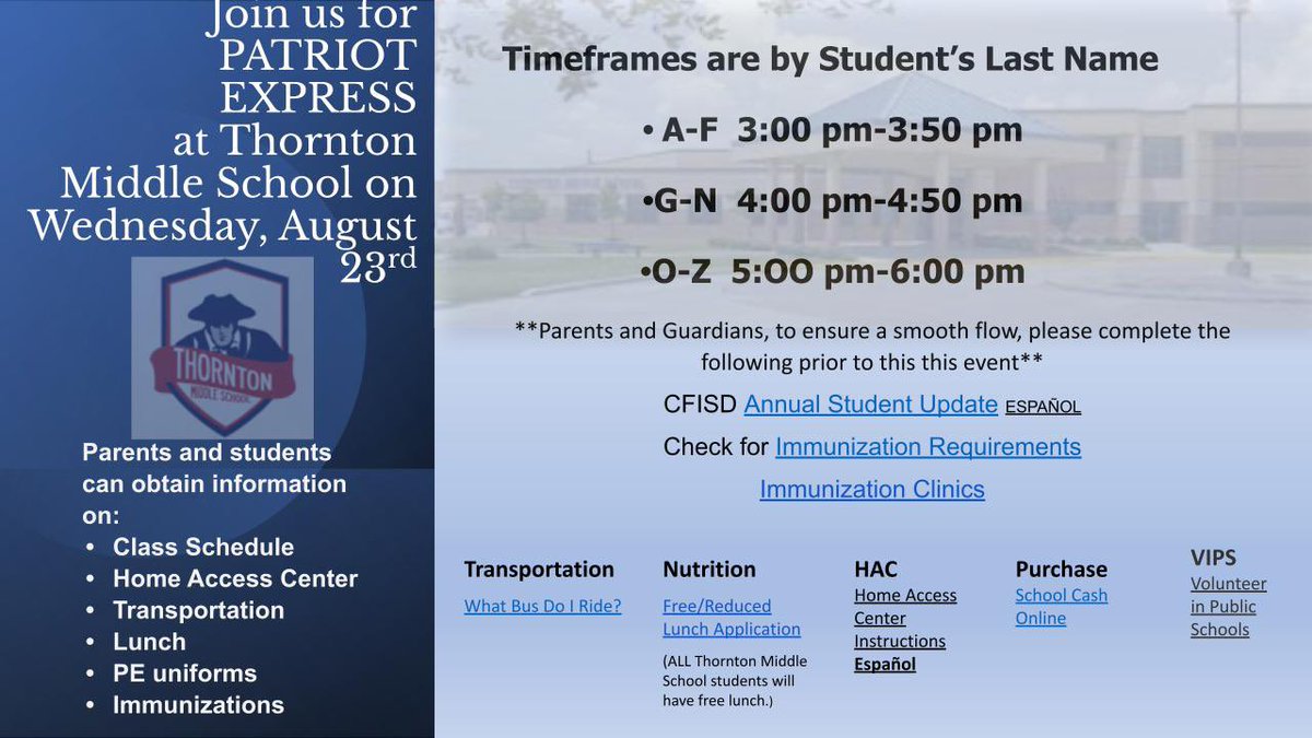 Thornton MS (@thorntoncfisd) on Twitter photo 