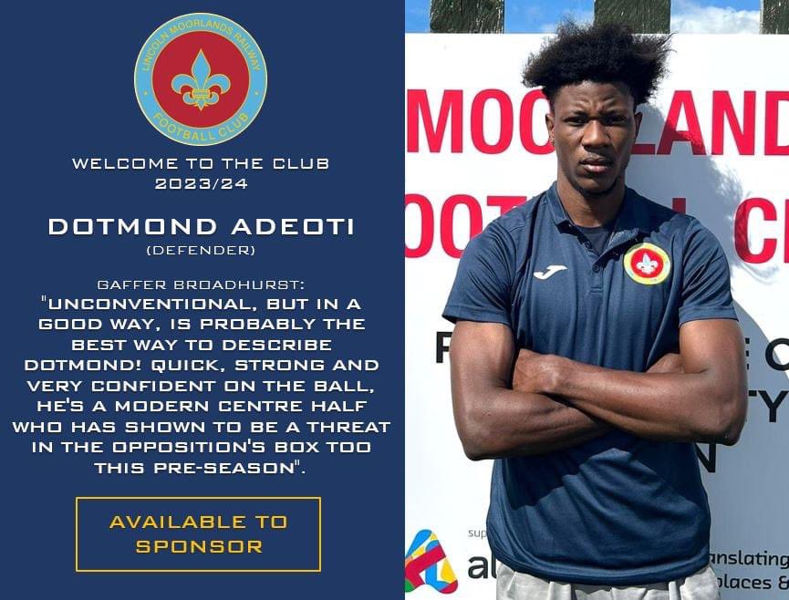 LMRAFC's tweet photo. New Signing for 23/24 ✍🏻

Welcome to the Club the 'unorthodox' Dotmond Adeoti

@dotmond_ is available to sponsor 📞

#LMRAFC https://t.co/j0KOyzcm5b