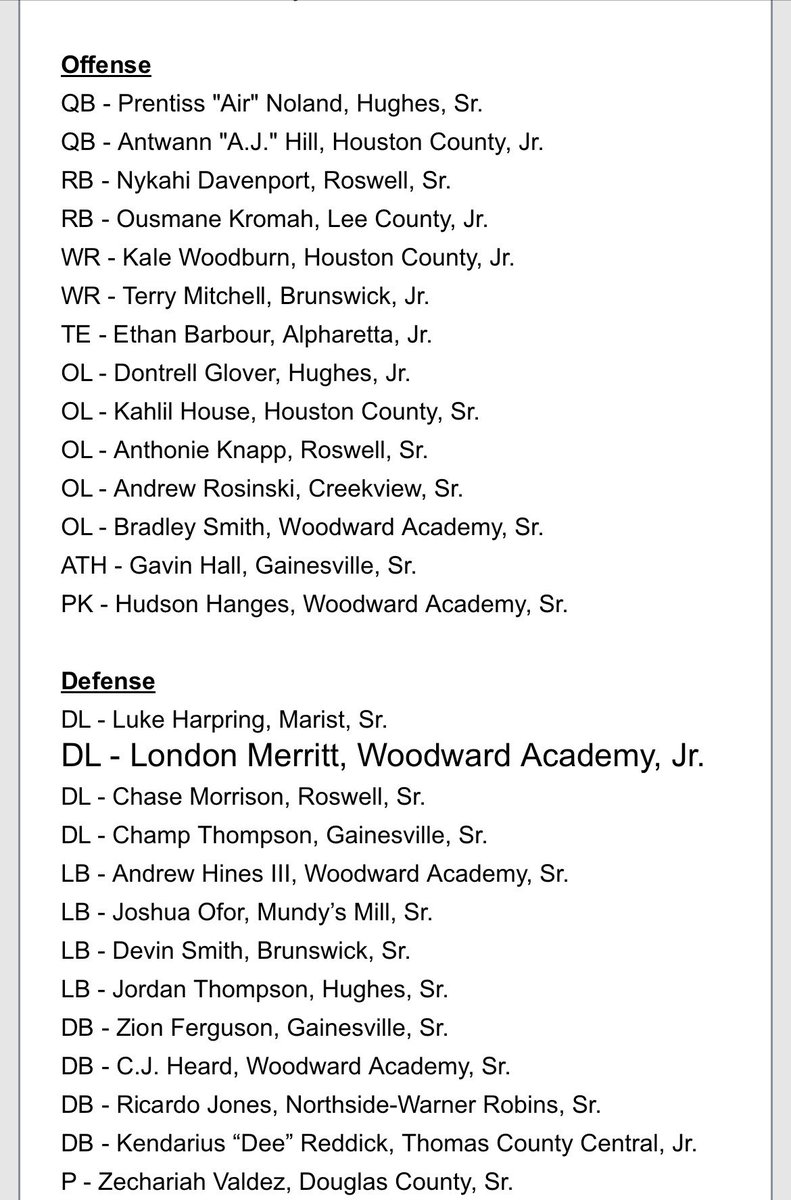 Blessed to be named GA Football All- State Preseason Team @BrunswickFB @GHSFdaily