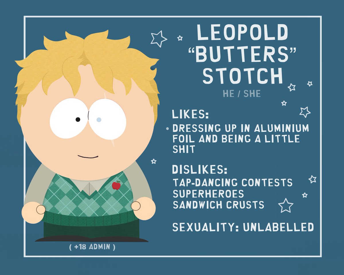 Leopold Butters Stotch ~ MBTI, Enneagram, and Socionics Personality Type