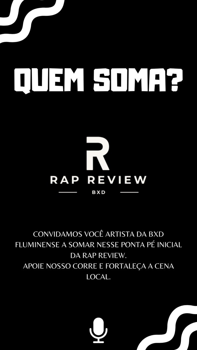 bxdrapreview's tweet photo. Hoje iniciamos a campanha "Quem soma?" e contamos com vocês pra participar dessa missão. Queremos saber de vocês, vocês tem somado com o cenário da baixada?! O que vocês acham que podemos fazer juntos pra melhorar nossa cena?! https://t.co/H4SrrbIuZe