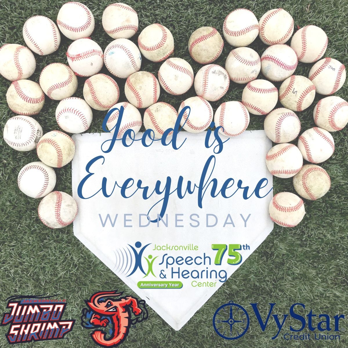 JaxSpeechHear's tweet photo. ⚾ Jacksonville Jumbo Shrimp vs. Norfolk Tides! Good is everywhere Wednesday, presented by VyStar Credit Union & Jacksonville Speech and Hearing Center to raise awareness and funds throughout the night.
#JaxSpeechHear #shcjax #jaxshrimp #vystar #goodiseverywherewed #appreciation https://t.co/QK03a7ndYL