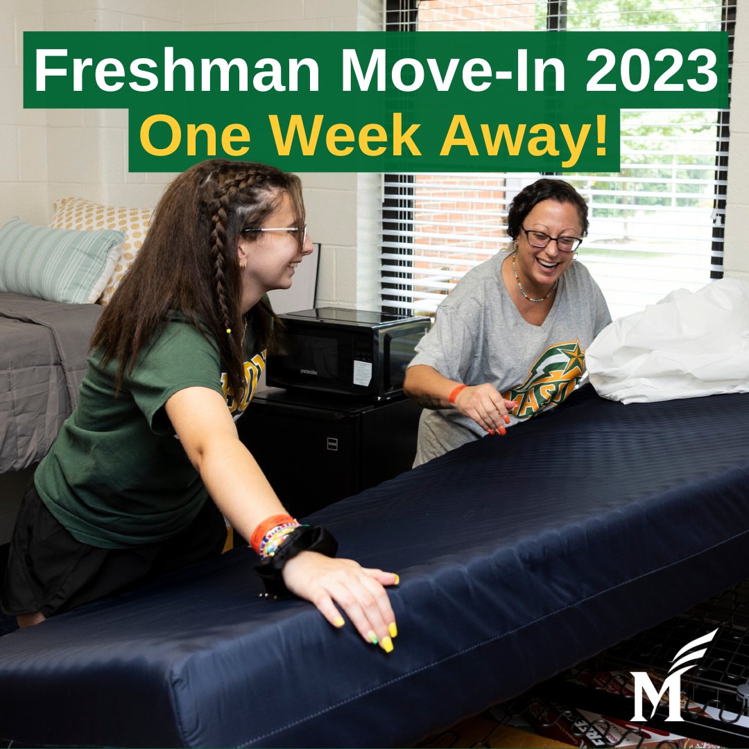 ⚠️ FRESHMAN MOVE-IN IS ONE WEEK AWAY! ⚠️

Want to know what to expect when moving into the #MasonNation? Visit housing.gmu.edu 🔗

#Welcome2Mason 💚💛