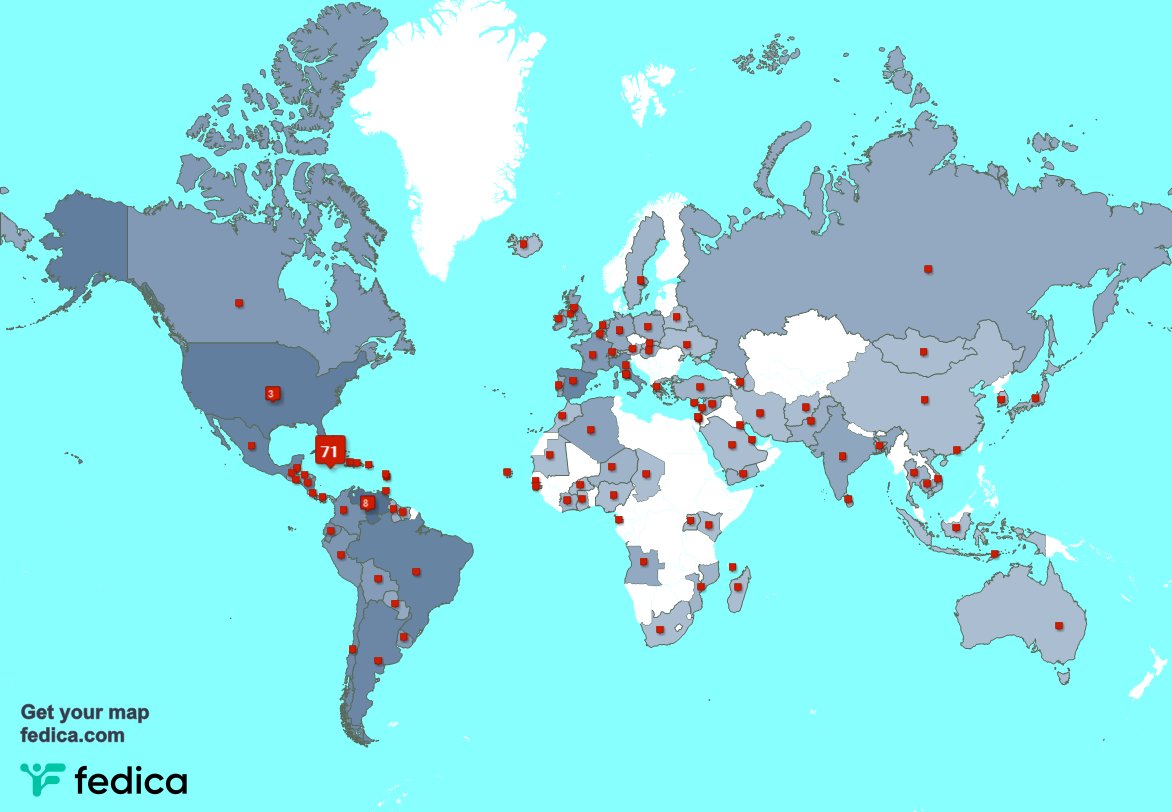 Muchas gracias a mis 3 nuevos seguidores desde El Salvador, y más durante la última semana. fedica.com/!lauralop2002e…
