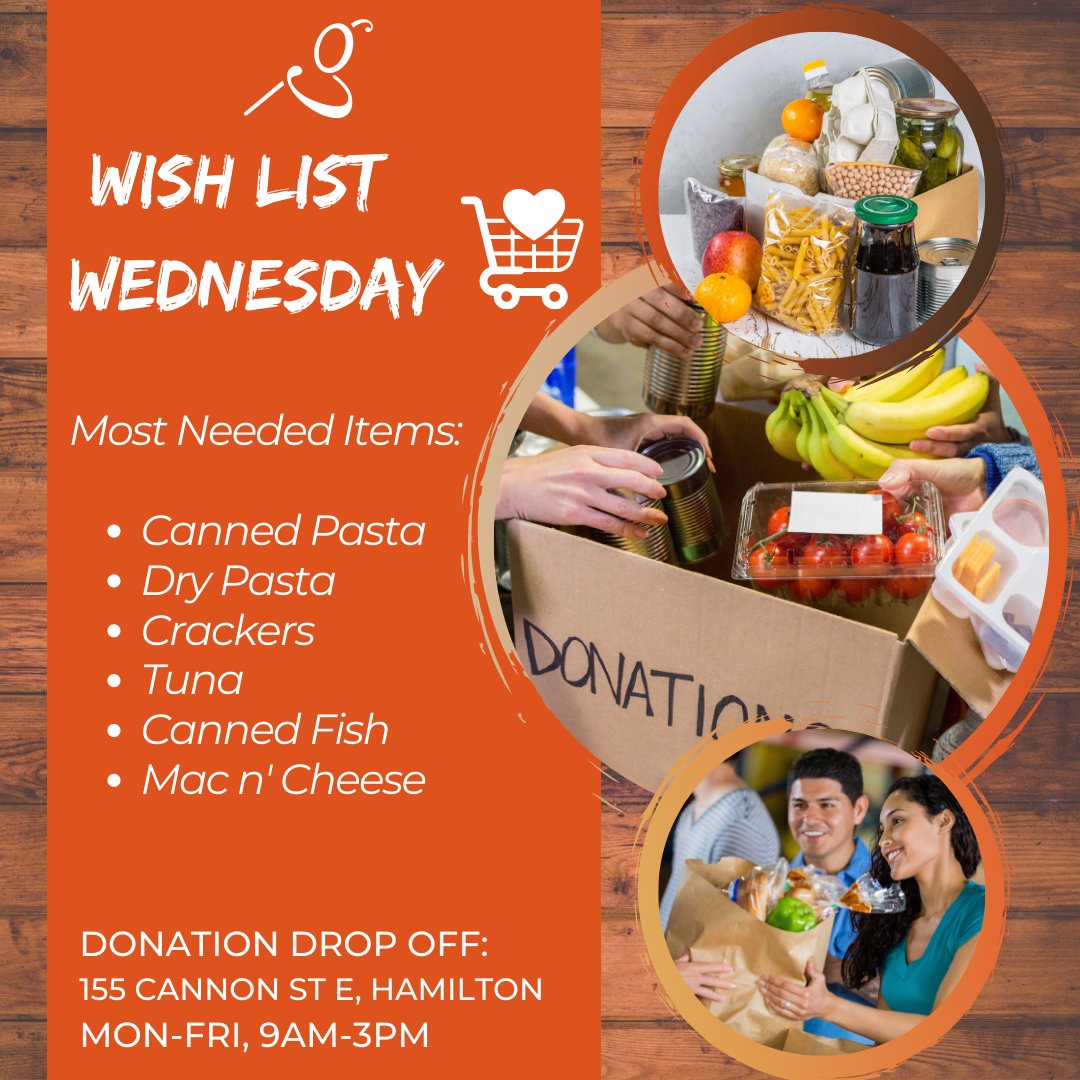 GoodShepherdHam's tweet photo. It's Wish List Wednesday! Good Shepherd is experiencing an increased demand for emergency supplies; we'll share our most needed items on the 2nd Wednesday of the month! If you can help,  please drop off donations at the Venture Centre (155 Cannon St. E) Mon-Fri, 9 AM-3 PM. 🧡 https://t.co/GR3NcKj96C