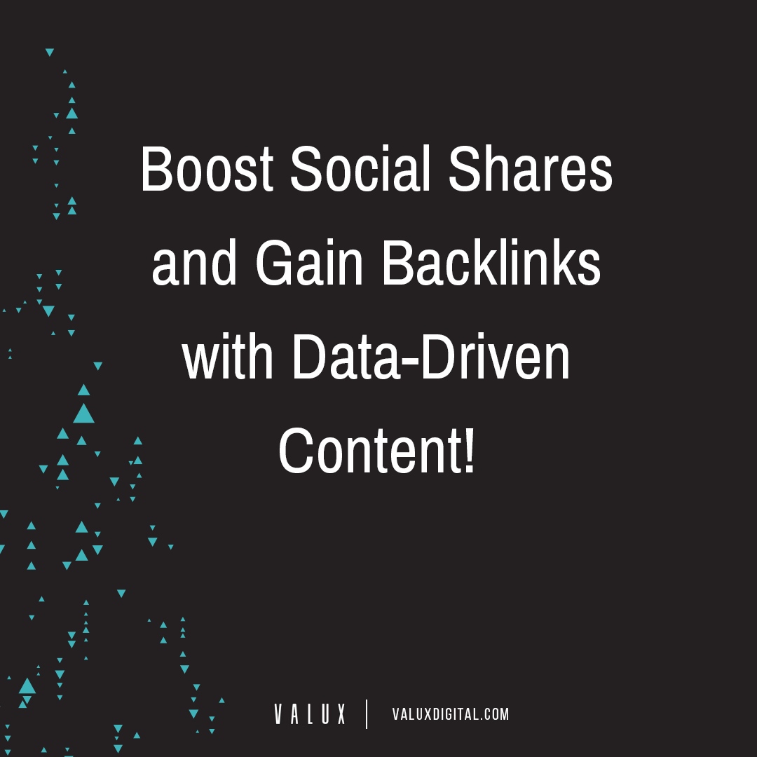 Create data-driven content like infographics and charts to boost social shares and gain valuable backlinks. Establish credibility and position your brand as a trusted industry resource. 

#DataDrivenContent #IndustryInsights #contentstrategy