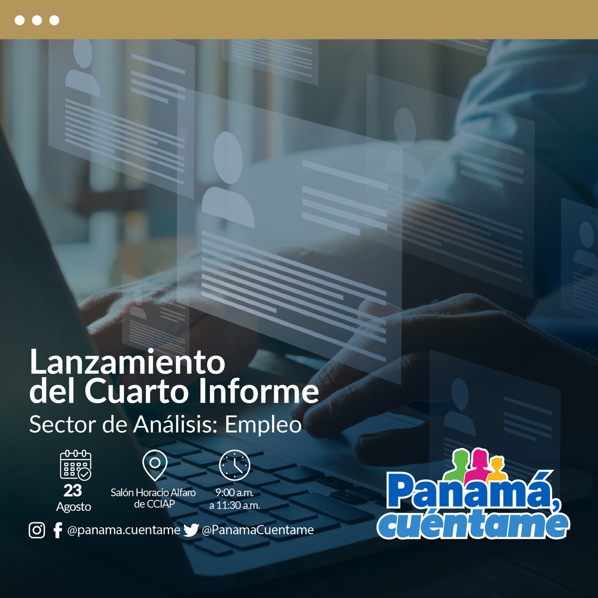 💡Te invitamos a participar del lanzamiento oficial del 4️⃣to Informe de #PanamáCuéntame, en esta ocasión, se presentará una radiografía del #MercadoLaboral, junto con la percepción de la ciudadanía y de los empresarios.👩‍💼🏢👨‍💼

🔗Participa aquí: forms.office.com/pages/response…