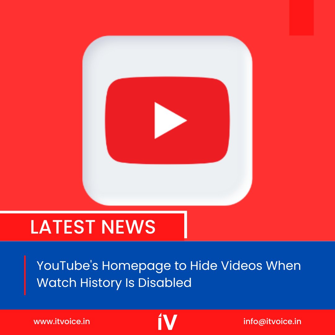 YouTube Adjusts Recommendation Display for Users with Disabled Watch History.

#YouTubeRecommendations #WatchHistory #HomepageChanges #UserPreferences #VideoPlatform #ContentDiscovery #UserEngagement #YouTubeUpdates #OnlineVideo #DigitalContent #VideoRecommendations