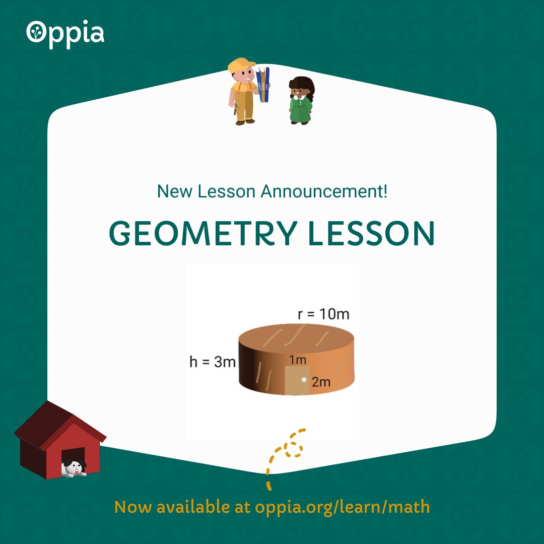 oppiaorg's tweet photo. Do shapes, angles, and patterns make you nervous? Come along with Zara as she learns about shapes and their transformations.

Geometry Lessons are now available at https://t.co/wIp9RfYHjb.

Start learning with us today! #LearnGeometry #OppiaLessons #EdTech #MathIsFun https://t.co/B63zObNwjY