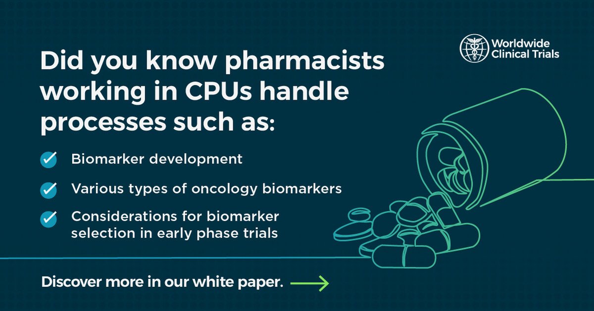 Pharmacists play a critical role in ensuring patients and trial personnel remain safe in the early phases of your trial. Download our white paper to learn more. 

ow.ly/AmjB50PuUF2