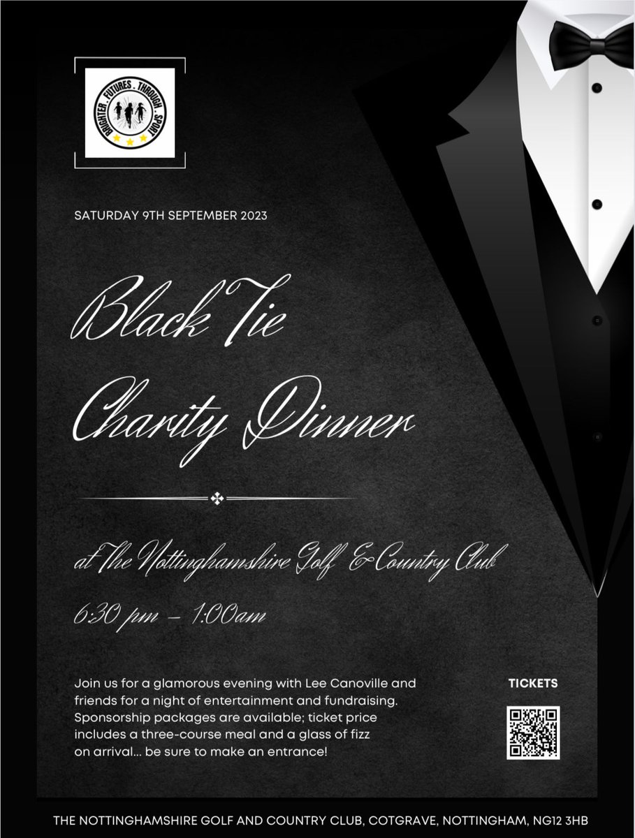 Danielle Chulan (@danibrailsford) on Twitter photo SPREAD THE WORD!!
Our <a href="/BFTSport/">Brighter Futures Through Sport</a> Annual Black Tie Charity Dinner is happening once again on Saturday, 9th September... Join us for a glamorous night of entertainment and fundraising. 🥂
You can purchase your tickets via this link…
wegottickets.com/sct/Z2aqEWtTR5#
#Charity #football SPREAD THE WORD!!
Our <a href="/BFTSport/">Brighter Futures Through Sport</a> Annual Black Tie Charity Dinner is happening once again on Saturday, 9th September... Join us for a glamorous night of entertainment and fundraising. 🥂
You can purchase your tickets via this link…
wegottickets.com/sct/Z2aqEWtTR5#
#Charity #football