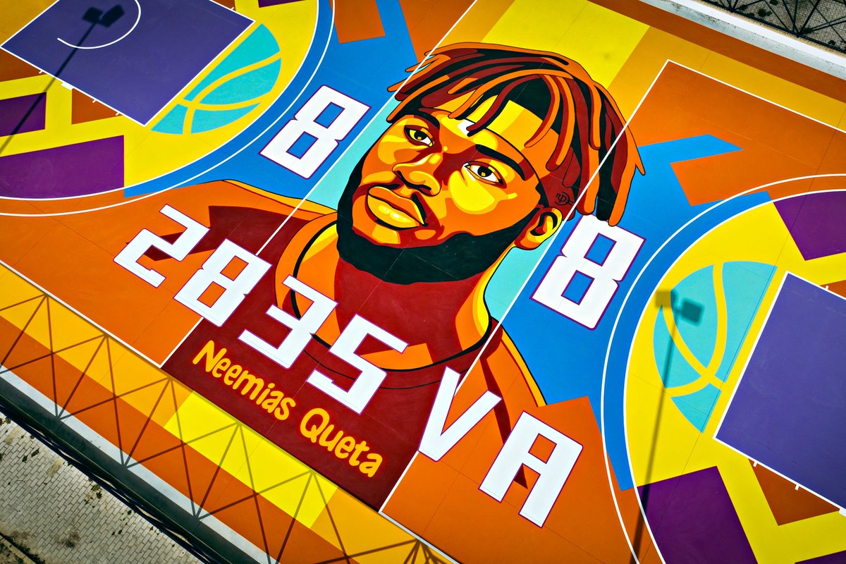 Neemias Queta foi homenageado com um court no Vale da Amoreira, a sua terra natal 😍

🎨: IG/pinhal_art