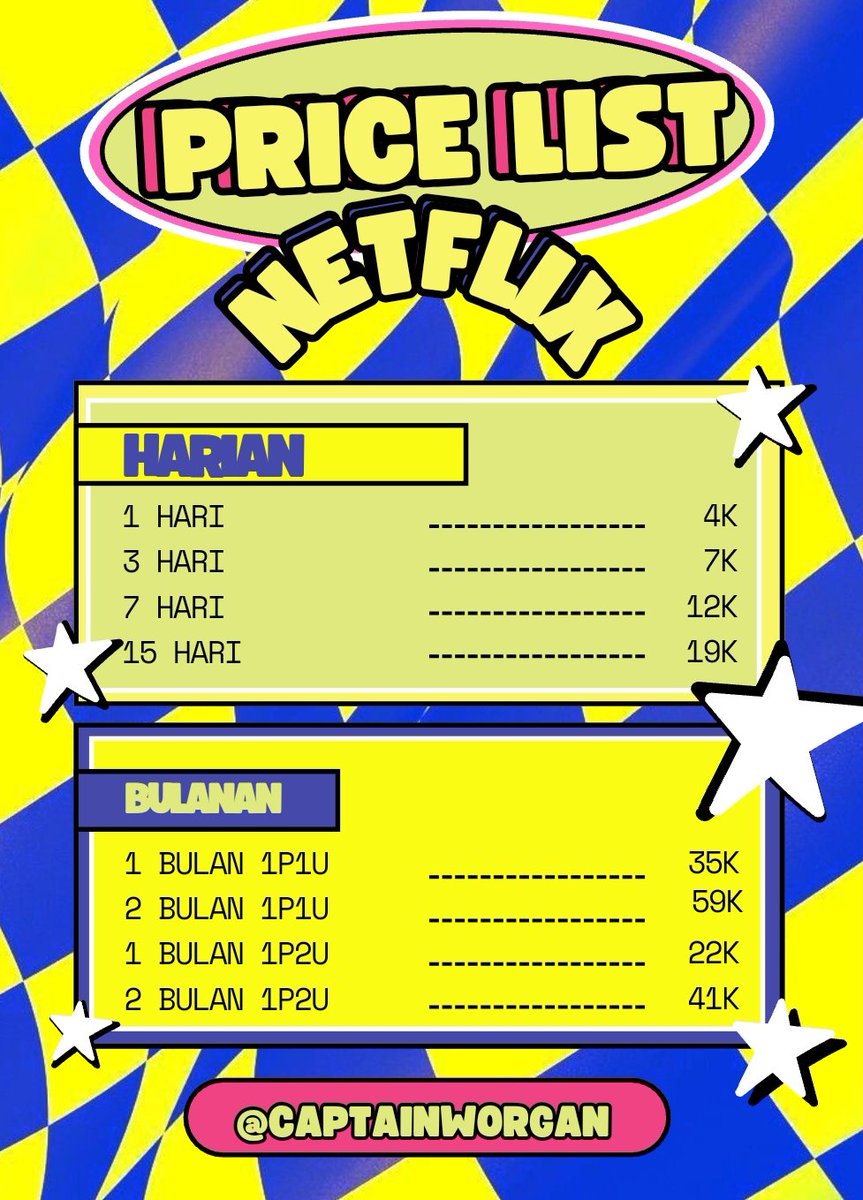 guys gue jualan netflix ya murah bgt deh pokoknya. ada promo karena baru buka bgt. boleh langsung dm aja buat nanya nanya yg jelas ya. thanks brader❤️‍🔥🤝🏻