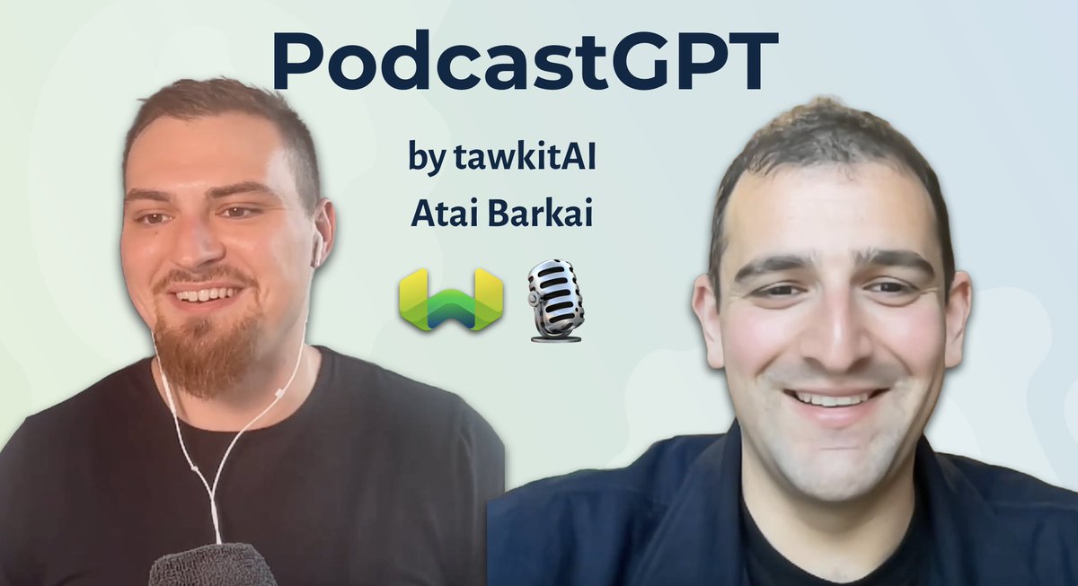 weaviate_io's tweet photo. Curious about RAG applications for Podcasting? 🤔

Presenting @Podcast_GPT by @tawkitapp, with @ataiiam and @CShorten30.

🎙This podcast about podcasts explores these new opportunities:
https://t.co/ip56HszLE6 https://t.co/SXJGtsOERc