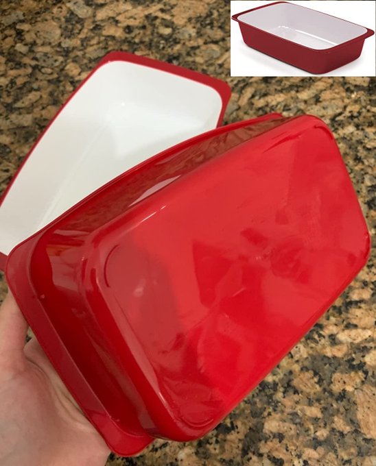 Travessa Retangular Duo Chef, Plasútil, Vermelho, 1,4litro