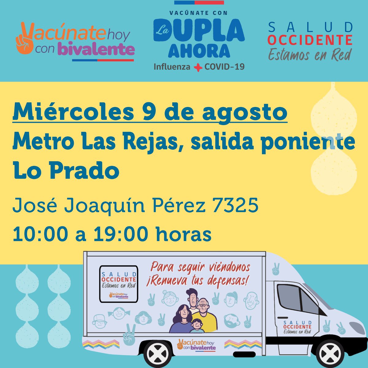 metrodesantiago's tweet photo. 📍Hoy en Las Rejas #L1 tenemos campaña de vacunación gratuita contra la influenza y covid, hasta las 19:00hrs.