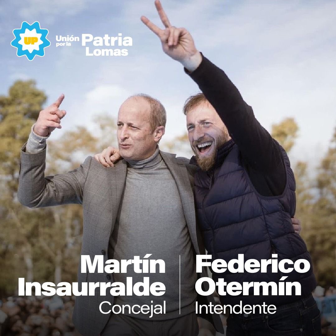 pjldz's tweet photo. El Futuro de Lomas es más Trabajo en equipo. Es con todas, todos y todes. 
El Futuro de Lomas es con vos. ❤️🇦🇷

@fotermin Intendente. 
@minsaurralde Concejal.

#ElFuturoDeLomas ☀️
#PJLDZ ✌🏼
#InsaurraldeConducción 🇦🇷
@unionxlapatria 
@unionporlomas https://t.co/0xilvgGLwe