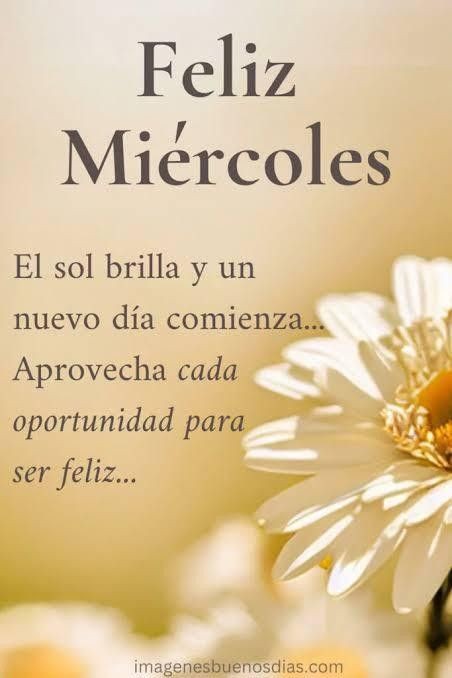 Que tengas un excelente día!
#FelizMiercoles