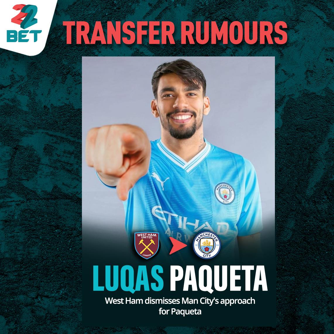 TRANSFER GOSSIPS‼️

🚨Rumour has it that there’s a total verbal agreement between #WestHam and Harry #Maguire! There’s also an agreement with #ManUtd 

Transfer fee of around £30m confirmed. 
🚨 West Ham want around £85m for Lucas #Paqueta 

#22Bet #Bestodds #TransferGossip