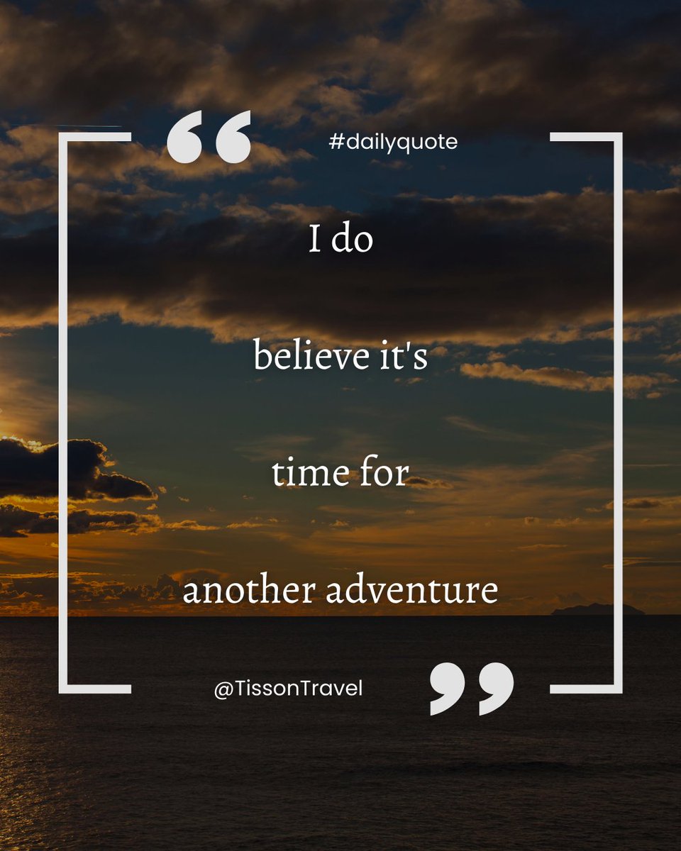 Tisson Travel Group is about to go on the grandest adventures of them all!

Don't miss this.

#TissonTravel #ComingSoon #AdventureAwaits