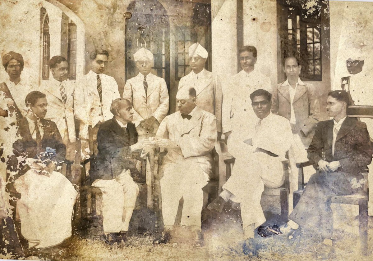 keralamuseum's tweet photo. R Madhavan Nayar (third from top left) pictured alongside Robert Bristow, the visionary architect behind modern
Kochi Port.

R Madhavan Nayar joined with Sir Robert Bristow, Engineer-in-chief as personal assistant, and was trained as a food supply officer. https://t.co/r1Q1NH2AJp