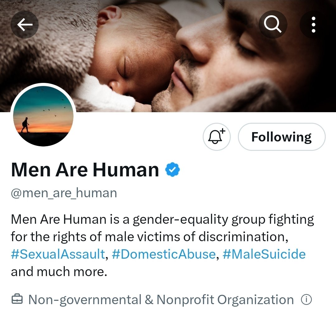 I wondered if <a href="/Right2Equality/">Right to Equality</a> would like to team up with <a href="/men_are_human/">Men Are Human</a> in promoting equality in dealing with #discrimination #SexualAssault and #DomesticAbuse.
But then I realised it's director is <a href="/DrProudman/">Dr Charlotte Proudman</a>, a proud misandrist, so I guess not.