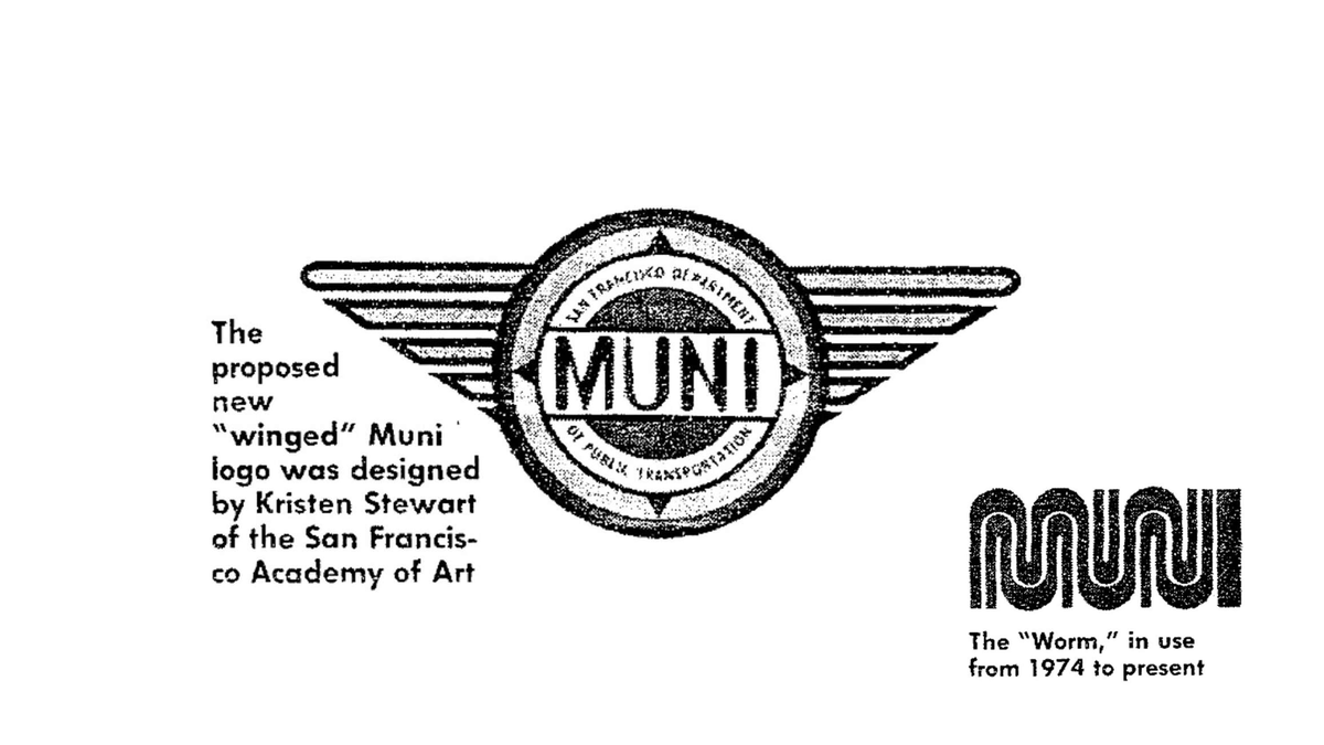 Today on Brand New (Linked): In 1996 the GM of SF Municipal Railway tried to replace the already iconic “worm” logo designed in 1974 by Walter Landor with a winged logo designed by Kirsten Stewart, a student at the Academy of Art College. It didn't work. underconsideration.com/brandnew/archi…