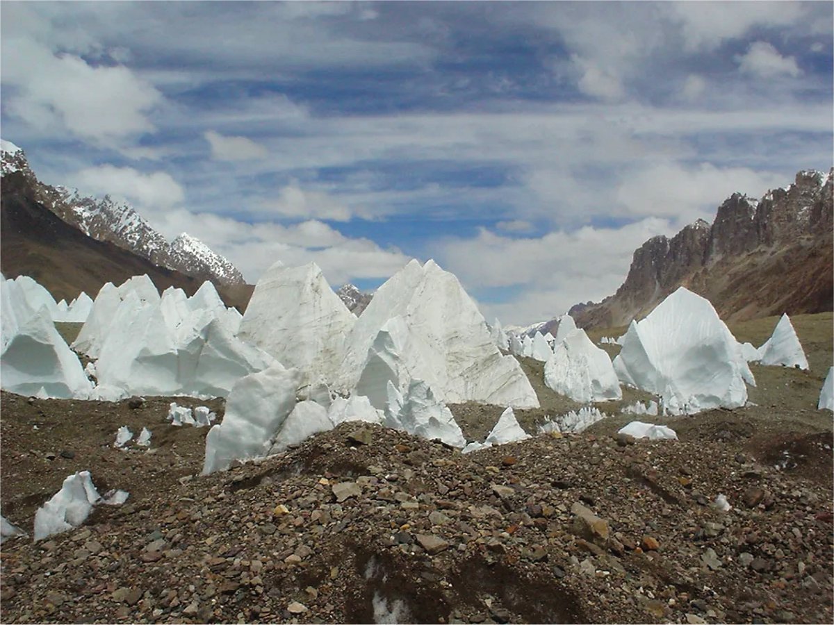 For this week's #pictureoftheweek

❄ Pinnacles of ice on Gasherbrum Glacier
📍 Aghil Range, Shaksgam Valley

Thanks to Chiara Groppo

#geology #himalaya #himalayangeology #geologiahimalayana #societàgeologicaitaliana #sgi #glacier #shaksgam #karakoram