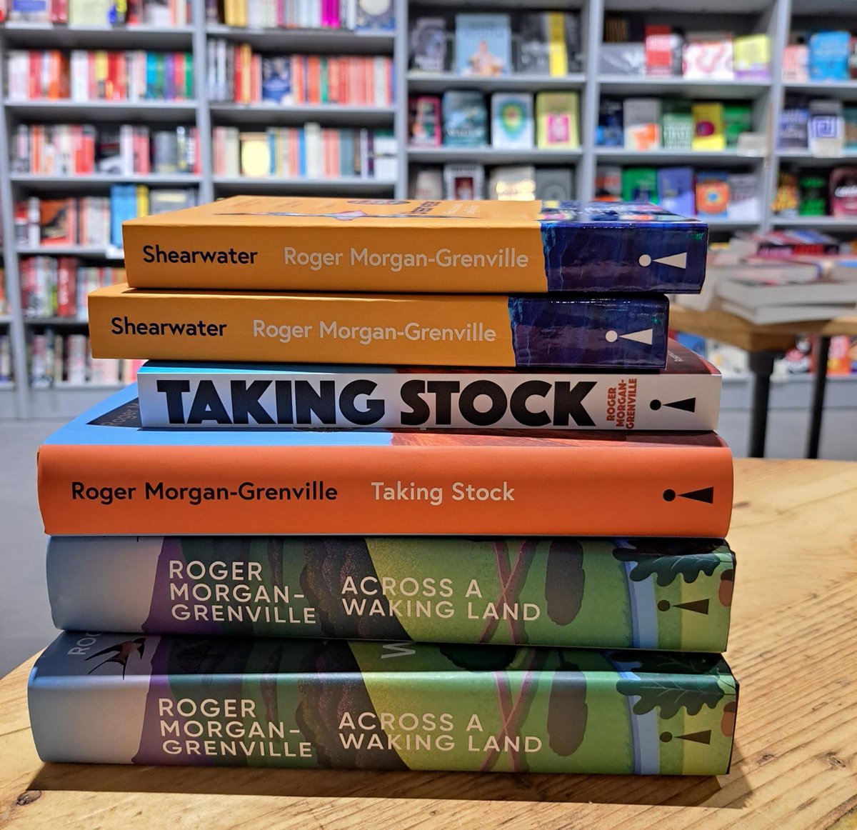Thank you @RogerMGwriter for coming in today to sign our copies of Across a Walking Land, Taking Stock and Shearwater <a href="/iconbooks/">Icon Books</a> #signedbytheauthor #battersea #batterseabookshop