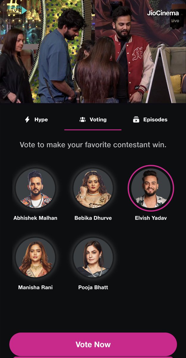 ShubhamTharwani's tweet photo. FINALE VOTING STARTED.

VOTING KA SYSTUMM HANG KARNE KA ASLI TIME AA GAYA HAI. ❤️🔥💪

Common #ElvishArmy lets show our power. Sabka bhram tutega, Is baar WILD CARD hi jitega. 🔥

Go vote now as much as you can. 🔥
#ElvishYadav #BiggBossOTT2 https://t.co/lGz9KuqfHl