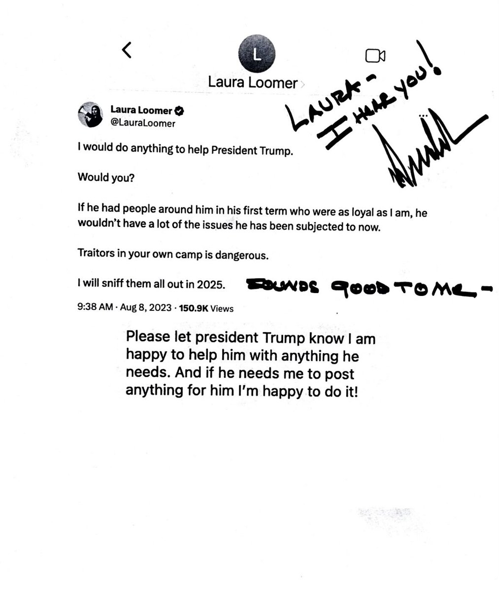 LauraLoomer's tweet photo. Thank you President Trump! ⁦@realDonaldTrump⁩ 

LOYALTY MATTERS! #MAGA #Trump2024 https://t.co/0aHbs61asi