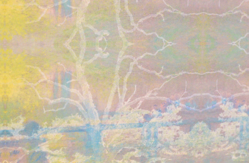 Entangled Threads: Iridescent Fusions⁠
This piece is inspired by #RhodesScholar <a href="/lillian/">lillian</a>.usadi 's research on bubbles at the Physical Acoustics Lab at Oxford, as well as her experience a US naval officer, and her background growing up in a mixed family in New Jersey.