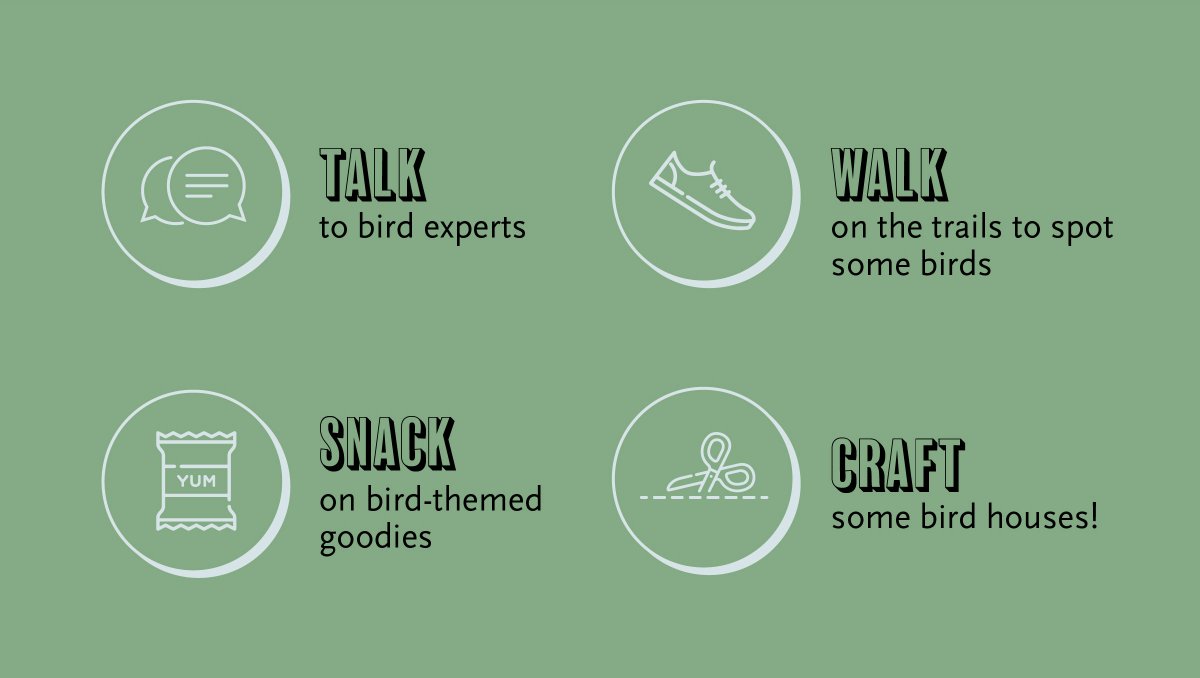 IGBIllinois's tweet photo. Join us on SATURDAY at 8 AM to make some bird friends! 

Register at https://t.co/CQ8wVOZKdD and we will see you at the UPDAC Learning Pavilion, outside the Anita Purves Nature Center. https://t.co/OZUc7Eq52e