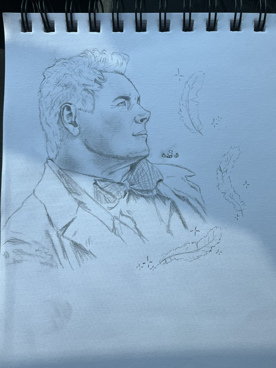 swordsmanleon's tweet photo. Getting better at drawing them! 
Drew this one in the car :)

#GoodOmensFanArt #GoodOmens https://t.co/7Id5km4JYv