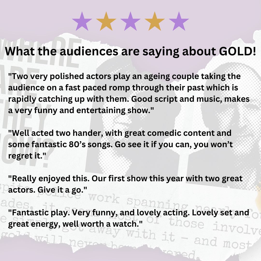 CollettStafford's tweet photo. Audiences are LOVING Gold! 🤩
Don't miss this world premiere of a brand new comedy by @nikolakolai and Kate Stafford, on at the @theSpaceUK  at the @edfringe 

https://t.co/5RvmiYE0So

#FillYerBoots #EdFringe2023 #WorldPremiere #NewWriting #Fringe #edinburghfringe https://t.co/coKdGu6qWi